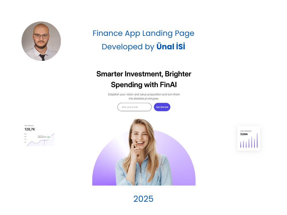 FinAI Finance App Landing Page